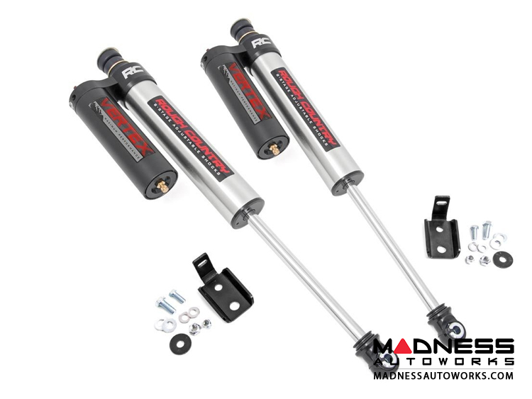 Jeep Wrangler JK Adjustable Vertex Reservoir Shocks - Front - Pair - 2.5" Lift